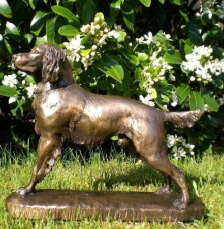 Photo of Springer Spaniel Bronze Dog Sculpture (David Geenty)