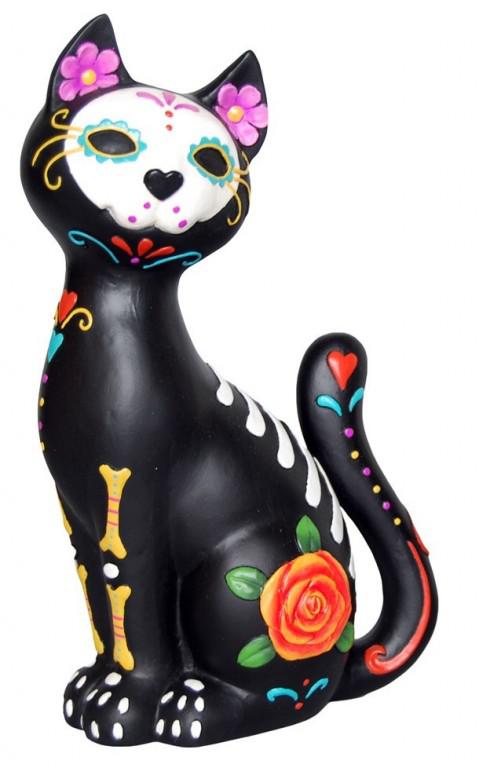 Photo of Sugar Skull Cat Figurine 26 cm