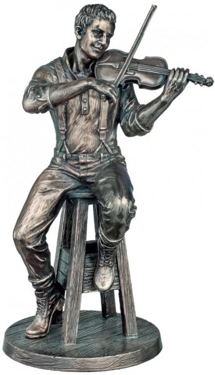 Photo of The Fiddle Player Bronze Figurine