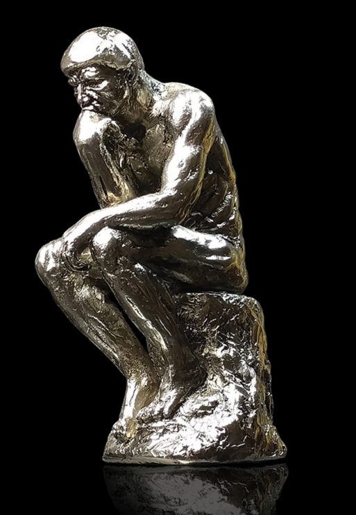 Photo of The Thinker Silver Figurine (Auguste Rodin)