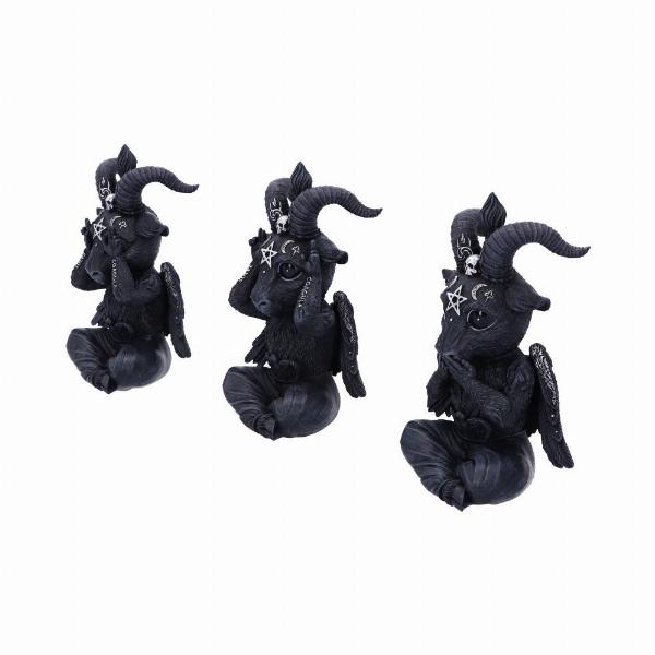Photo #2 of product B5852U1 - Three Wise Baphaboo Figurines 13.4cm