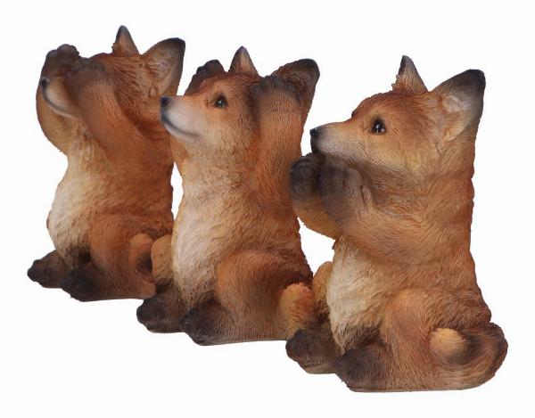 Photo #3 of product U6722A24 - Three Wise Foxes Figurines 8.5cm