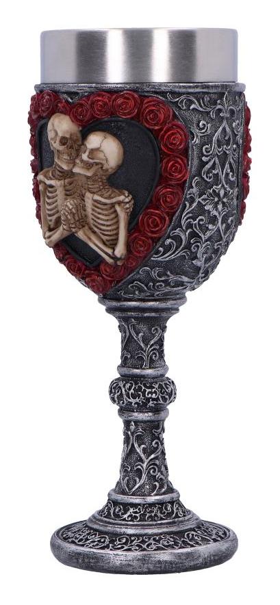 Photo #3 of product U6732A24 - To Have and To Hold Skeleton Lovers Goblet 19.5cm
