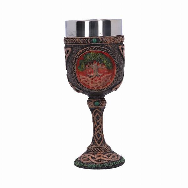 Photo #3 of product C1962F6 - Nemesis Now Celtic Tree Of Life Goblet Wine Glass 17.5cm