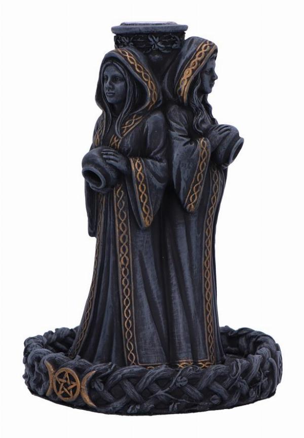 Photo #3 of product D6769A24 - Triple Moon Goddess Backflow Incense Burner 15.5cm