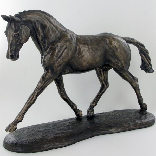 Photo of Trotting Warmblood Bronze Horse Figurine (Harriet Glen)