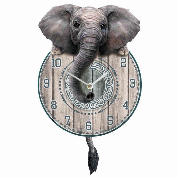 Photo #1 of product B3506J7 - Trunkin' Tickin' Elephant Pendulum Clock