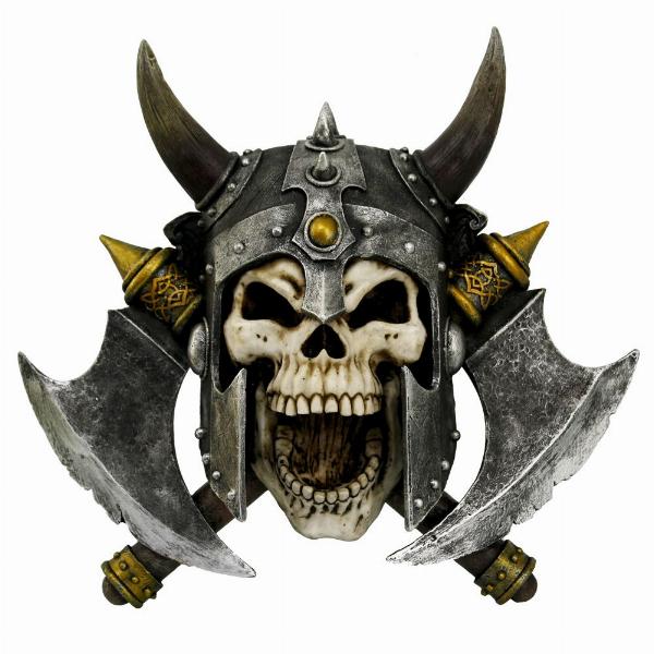 Photo #2 of product D3898K8 - Valhalla's Vengeance Skeleton Viking Wall Plaque