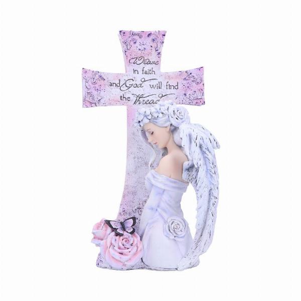 Photo #2 of product D5917V2 - Weave in Faith Angel Figurine by Jessica Galbreth 26cm