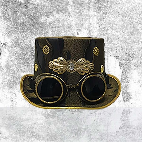 Photo #2 of product D3858K8 - Whitby Wanderer's Hat Steampunk Top Hat 13.8cm
