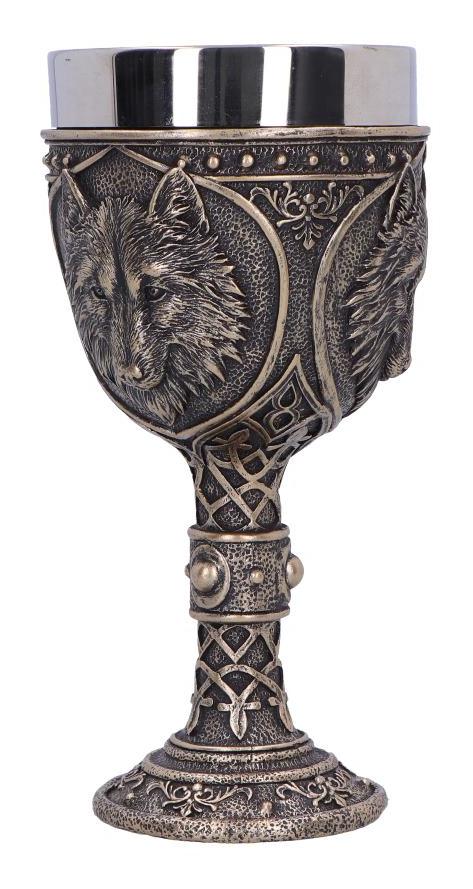 Photo #3 of product U6715A24 - Wild Thirst Medieval Wolf Chalice 20cm