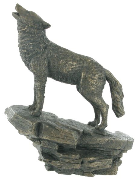 Wolf Bronze Figurine 23 Cm | Bronze Gifts