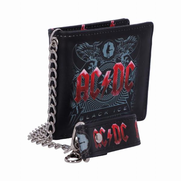 Photo #4 of product B5520T1 - Officially Licensed AC/DC Black Ice Album Embossed Wallet and Chain