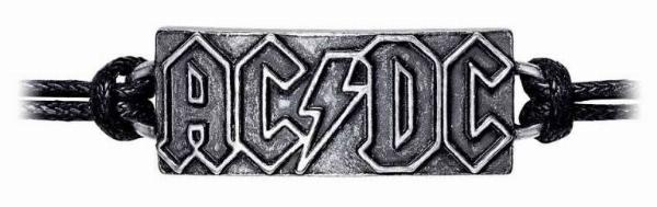 Ac/dc: Lightning Logo Pewter Chord Bracelet (Hrwl452) | Gothic Gifts