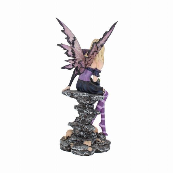 Photo #4 of product NEM3232 - Amethyst and Hatchlings 25.5cm Purple Fairy and Baby Dragon Figurine