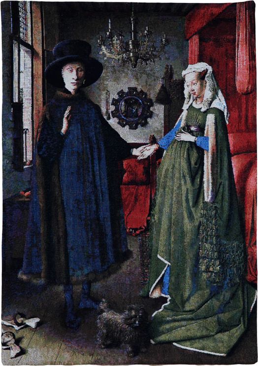 Phot of Arnolfini By Jan Van Eyck Wall Tapestry