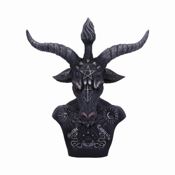 Photo #1 of product B5114R0 - Celestial Black and Silver Baphomet Bust