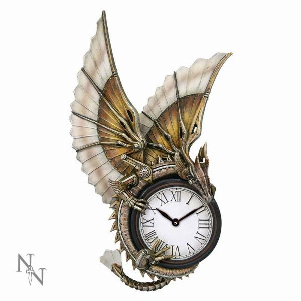 Photo #1 of product B1481D5 - Anne Stokes Steampunk Clockwork Dragon Wall Clock