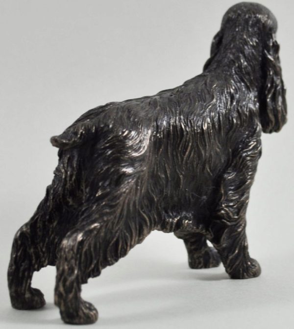 Photo of Cocker Spaniel Standing Bronze Dog Sculpture Small