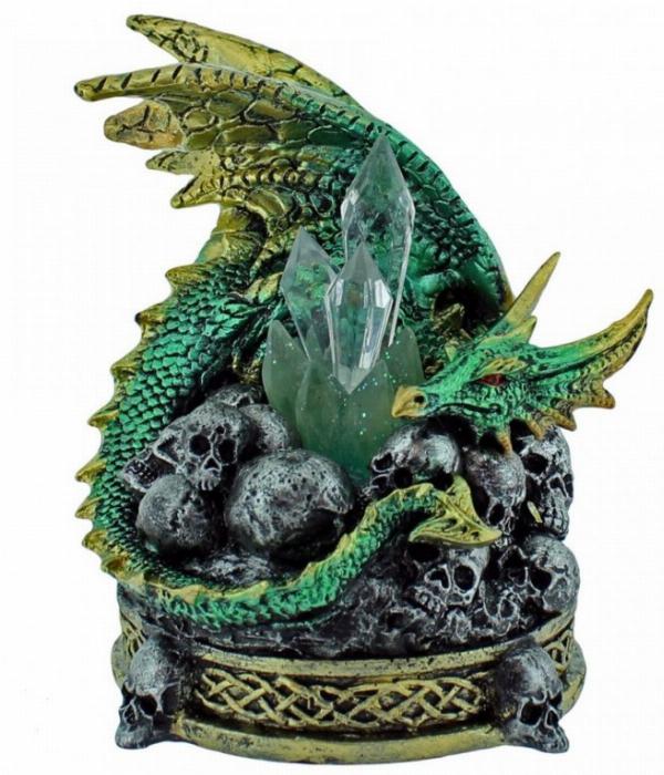Photo of Crystal Crypt Green Dragon Figurine (Alator) Light Feature