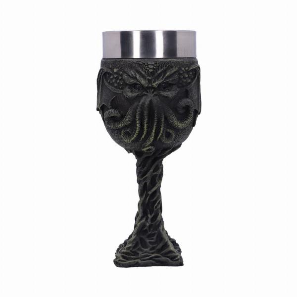 Photo #1 of product D2625G6 - Cthulhu's Thirst Goblet Lovecraft Octopus Monster Wine Glass