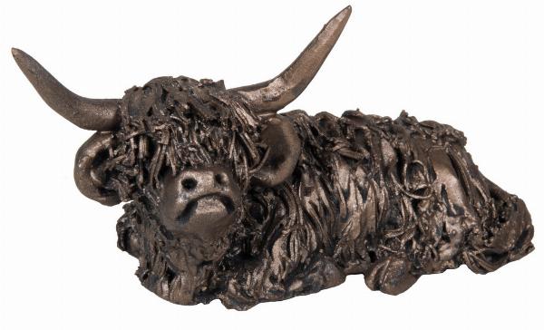 Photo of Dougal Sitting Highland Bull Bronze Figurine Small(Veronica Ballan) Frith Minima