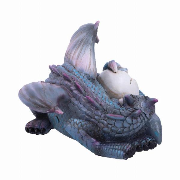 Photo #4 of product U4940R0 - Dream a Little Dream Blue Dragon and Hatchling Sleeping Figurine