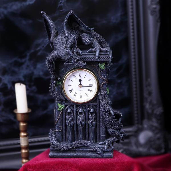 Photo #5 of product NOW114 - Duelling Dragons Clock Dragon Ivy Mantel Clock