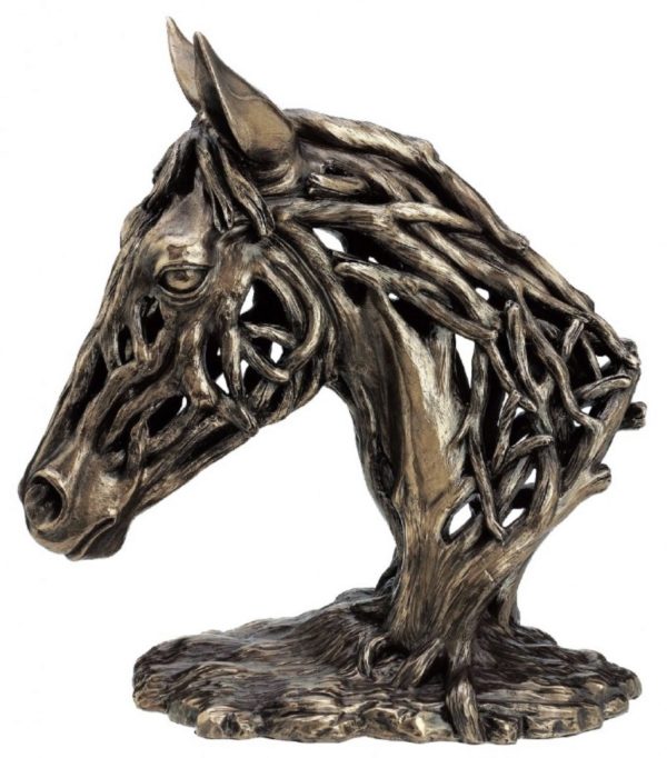 Photo of Endurance Horse Head Contemporary Bronze Figurine Large 35 cm