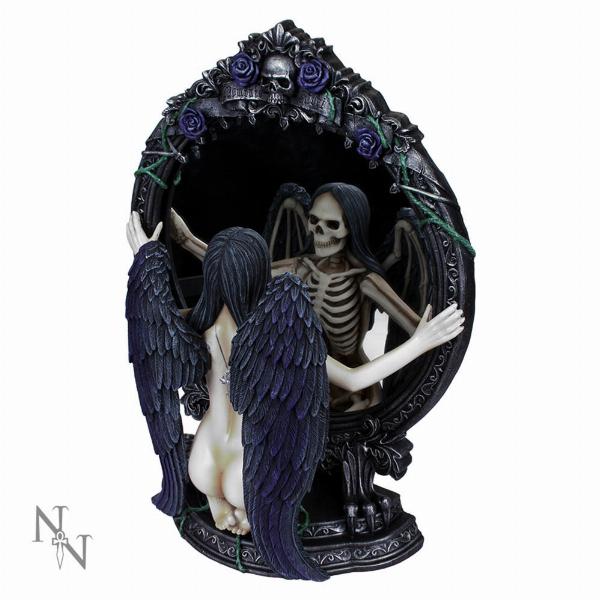 Photo #2 of product B2407G6 - Fates Reflection Gothic Mirror Female Skeleton Ornament