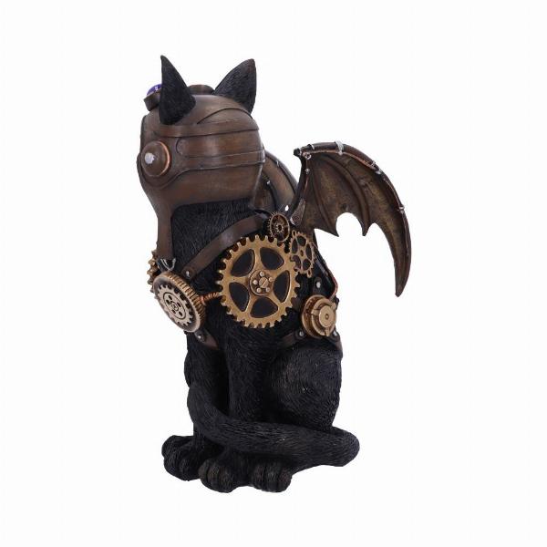 Photo #4 of product D5415T1 - Feline Flight 22.7cm Steampunk Black Cat Pilot Figurine