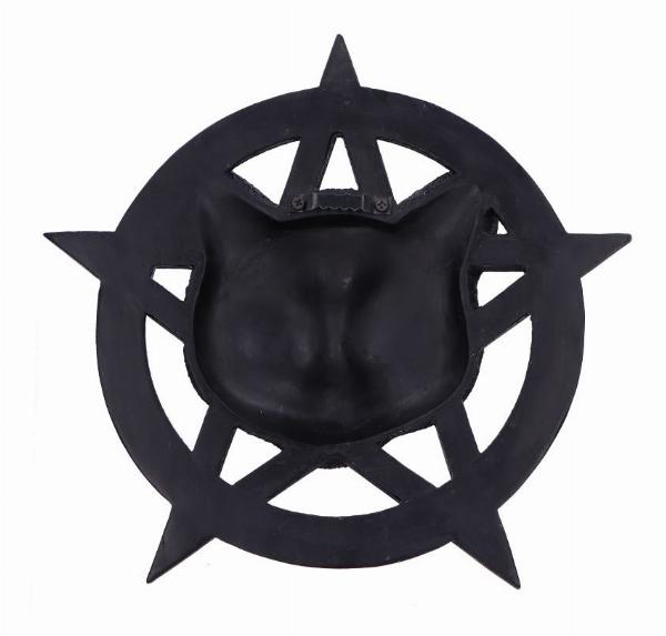 Photo #4 of product D6766A24 - Feline Worship Cat Pentagram Wall Plaque 25.5cm