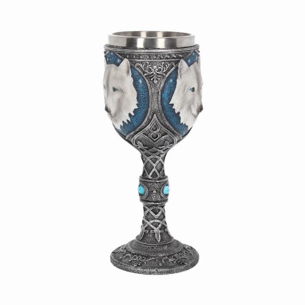 Photo #4 of product K2853G6 - White Winter Ghost Wolf Wine Glass Goblet