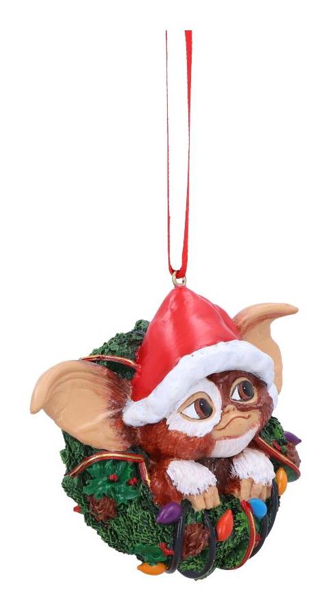 Photo #4 of product B6411X3 - Gremlins Gizmo in Wreath Hanging Ornament 10cm
