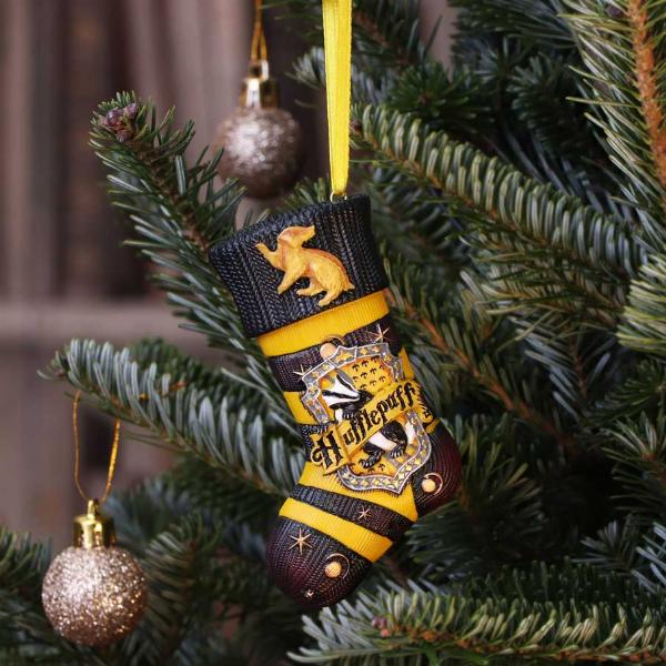 Photo #5 of product B5619T1 - Officially Licensed Harry Potter Hufflepuff Stocking Hanging Festive Ornament