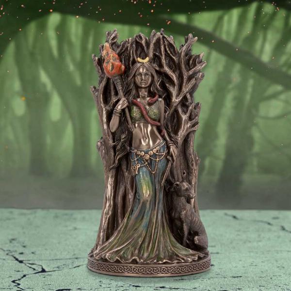 Photo #5 of product D6110W2 - Bronze Hecate Goddess of Magic and Witchcraft Figurine 21cm
