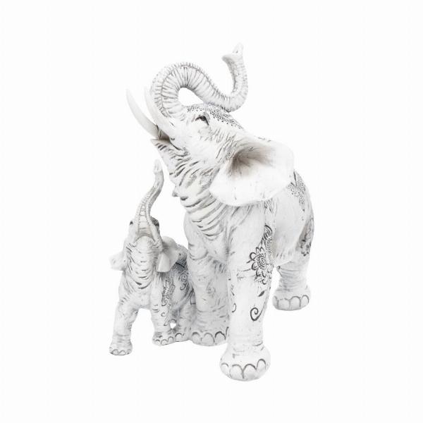 Photo #2 of product H4566N9 - Henna Happiness Elephant and Calf Figure 17cm