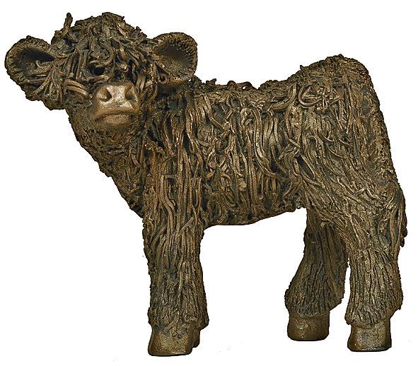 Photo of Highland Calf Standing Bronze Sculpture