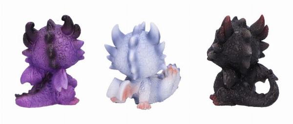 Photo #4 of product U6744A24 - Little Hordlings Cute Baby Dragonling Figurines (Set of 3) 7cm