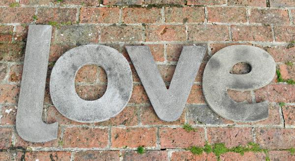 Photo of LOVE Wall Plaque (Set of Four Large Stone Letters)