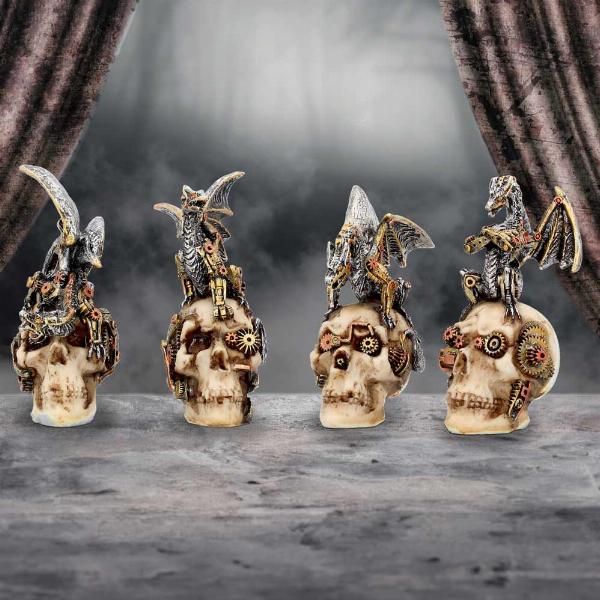 Photo #3 of product U3830K8 - Mind Machines Steampunk Dragons & Skulls 10.5cm (Set of 4)