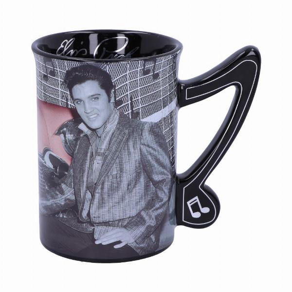 Photo #1 of product C4901R0 - Elvis Presley with Pink Cadillac Drinking Mug