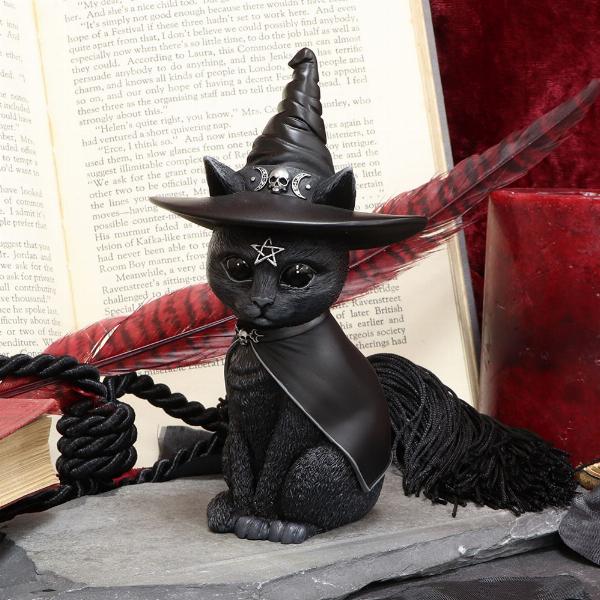 Photo #5 of product B5238S0 - Purrah Witches Hat Occult Cat Figurine