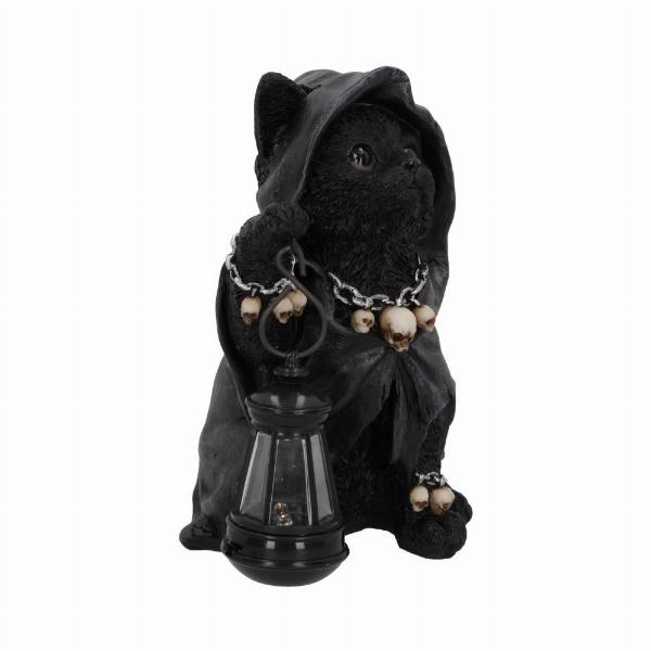 Photo #4 of product U6172W2 - Reapers Feline Lantern Grim Reaper Cat Figurine 18.5cm