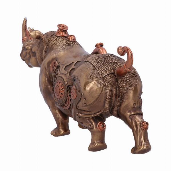 Photo #4 of product D5831U1 - Bronze Steampunk Rhino Figurine 29.5cm