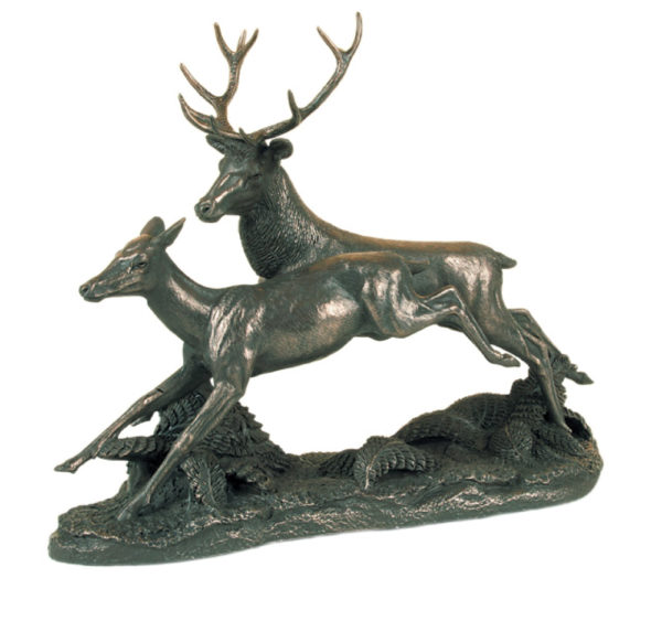 Photo of Running Deer Bronze Sculpture