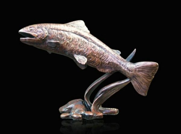 Photo of Salmon Bronze Figurine (Limited Edition) Michael Simpson