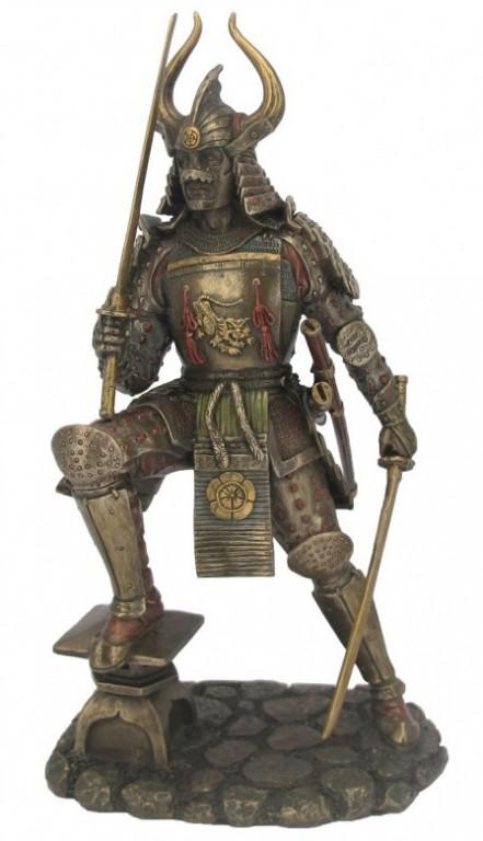 Photo of Samurai in Full Armour Bronze Figurine