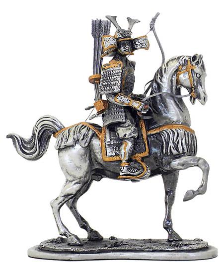 Photo of Samurai Warrior Horseback Archery Pewter Figurine