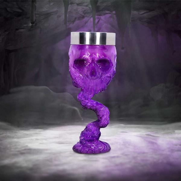 Photo #5 of product B6823B24 - Soul Spirit Clear Purple Skull Goblet